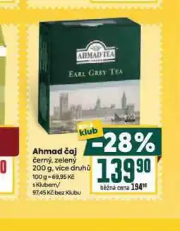 Billa Ahmad čaj nabídka