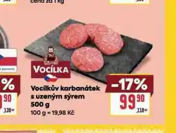 Billa Vocílkův karbanátek s uzeným sýrem nabídka
