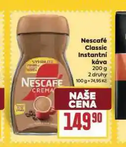 Billa Nescafé classic instantní káva nabídka