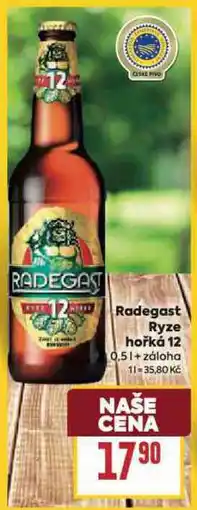 Billa Pivo radegast ryze hořká 12 nabídka