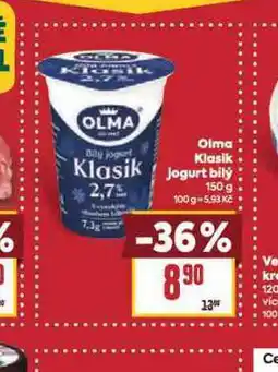 Billa Olma klasik jogurt bílý nabídka