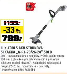 OBI LUX-TOOLS AKU STRUNOVÁ SEKAČKA „,A-RT-20/26-24" SOLO nabídka