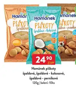Qanto Hamánek piškoty špaldové, špaldové - kokosové, špaldové, špaldové nabídka