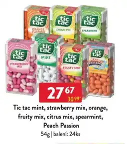 Qanto Tic tac mint, strawberry mix, orange, fruity mix, citrus mix, spearmint, Peach Passion nabídka