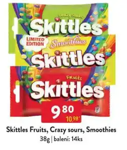Qanto Skittles Fruits, Crazy sours, Smoothies nabídka