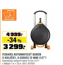 OBI Fiskars automatický buben s kolečky, x-series 13 mm (1/2") nabídka