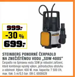 OBI STEINBERG PONORNÉ ČERPADLO NA ZNEČIŠTĚNOU VODU „SDW 400S" nabídka