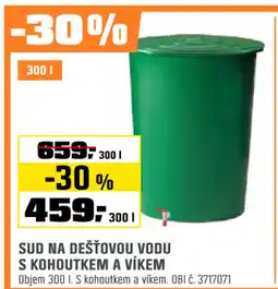 OBI SUD NA DEŠŤOVOU VODU Objem 300 I. S kohoutkem a víkem. OBI č. 3717071 nabídka