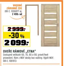 OBI DVEŘE RÁMOVÉ „ETNA" nabídka