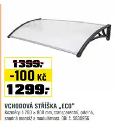 OBI VCHODOVÁ STŘÍŠKA,,ECO" nabídka