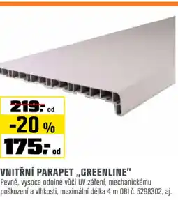 OBI VNITŘNÍ PARAPET „GREENLINE” nabídka