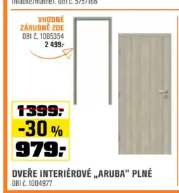 OBI DVEŘE INTERIÉROVÉ,,ARUBA" PLNÉ nabídka