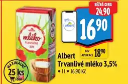 Albert Albert Trvanlivé mléko 3,5% nabídka