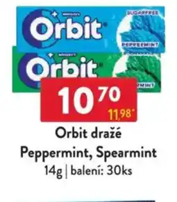 Qanto Orbit dražé Peppermint, Spearmint nabídka