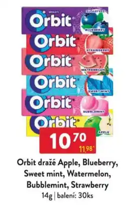 Qanto Orbit dražé Apple, Blueberry, Sweet mint, Watermelon, Bubblemint, Strawberry nabídka