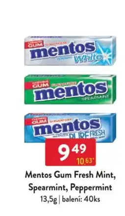 Qanto Mentos Gum Fresh Mint, Spearmint, Peppermint nabídka