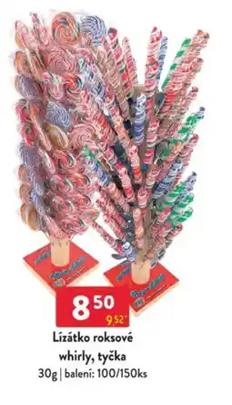 Qanto Lízátko roksové whirly, tyčka nabídka