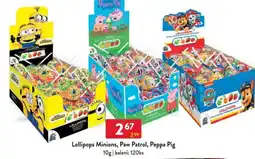 Qanto Lollipops Minions, Paw Patrol, Peppa Pig nabídka