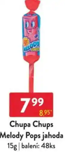 Qanto Chupa Chups Melody Pops jahoda nabídka