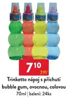 Qanto Trinketto nápoj s příchutí bubble gum, ovocnou, colovou nabídka