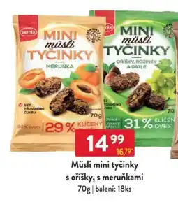 Qanto Müsli mini tyčinky s oříšky, s meruňkami nabídka