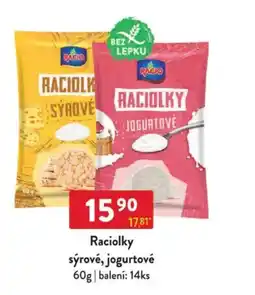 Qanto Raciolky sýrové, jogurtové nabídka