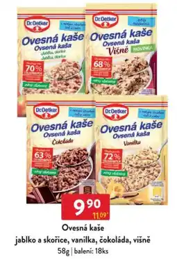 Qanto Ovesná kaše jablko a skořice, vanilka, čokoláda, višně nabídka