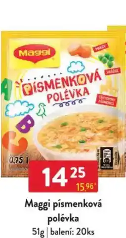 Qanto MAGGI písmenková polévka nabídka
