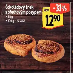 Albert Čokoládový šnek s ořechovým posypem nabídka