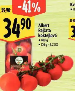 Albert Rajčata koktejlová nabídka