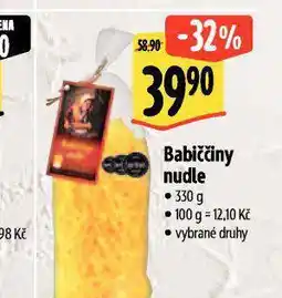 Albert Babiččiny nudle nabídka