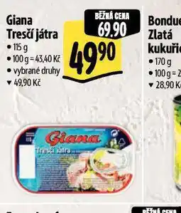 Albert Giana tresčí játra nabídka