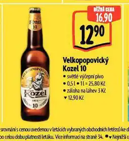 Albert Pivo velkopopovický kozel 10 nabídka