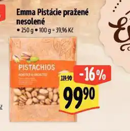 Albert Emma pistácie pražené nesolené nabídka
