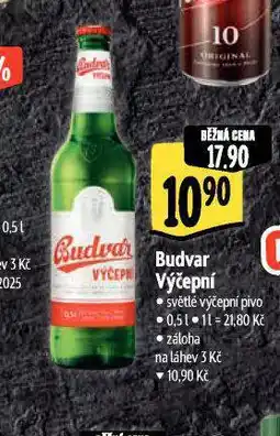 Albert Budvar výčepní nabídka