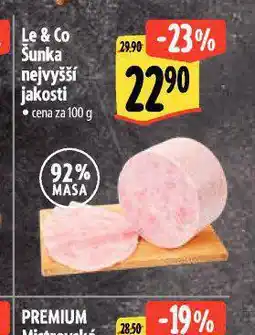 Albert Le & co šunka nejvyšší jakosti nabídka