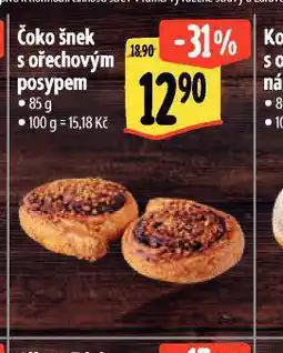 Albert Čoko šnek s ořechovým posypem nabídka