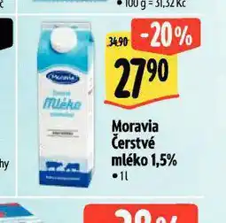 Albert Moravia čerstvé mléko 1,5% nabídka