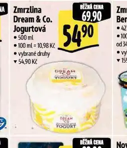 Albert Zmrzlina dream & co jogurtová nabídka