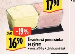 Albert Česneková pomazánka se sýrem nabídka
