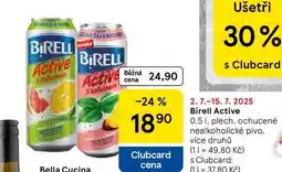 Tesco Birell Active, 0,5 l, plech, ochucené nealkoholické pivo nabídka