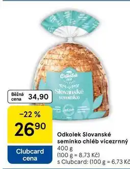 Tesco Odkolek Slovanské semínko chléb vícezrnný, 400 g nabídka