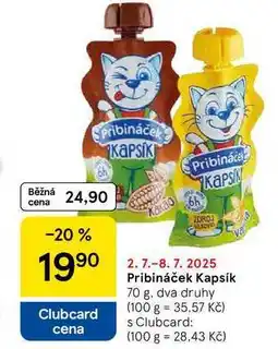Tesco Pribináček Kapsík, 70 g nabídka