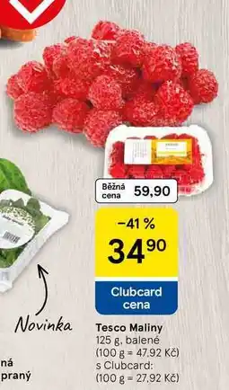 Tesco Tesco Maliny, 125 g, balené nabídka