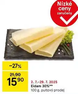 Tesco Eidam 30%, 100 g nabídka