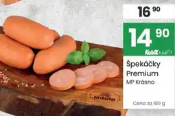 Kubík potraviny Špekáčky Premium nabídka