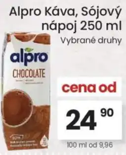 Kubík potraviny Alpro Káva, Sójový nápoj nabídka
