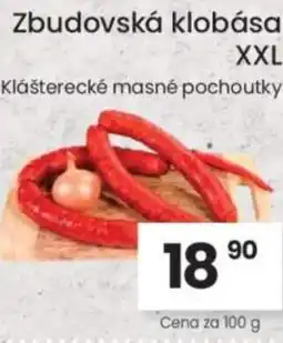 Kubík potraviny Zbudovská klobása XXL nabídka