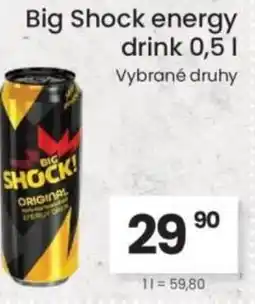 Kubík potraviny Big Shock energy drink nabídka