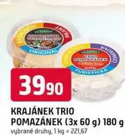 Trefa KRAJÁNEK TRIO POMAZÁNEK (3x 60 g) 180 g nabídka